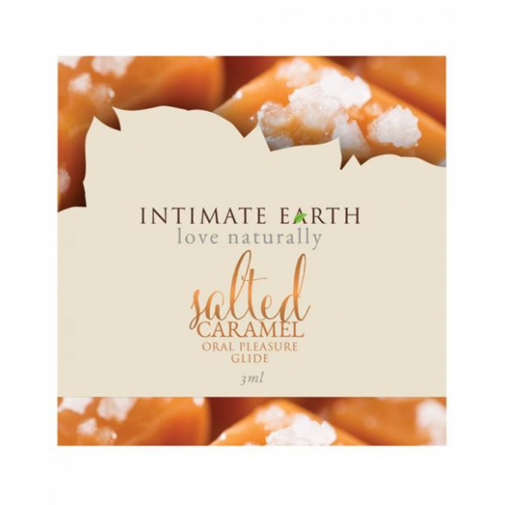 Intimate Earth Salted Caramel Flavored Glide Foil .10oz - Lickable Body