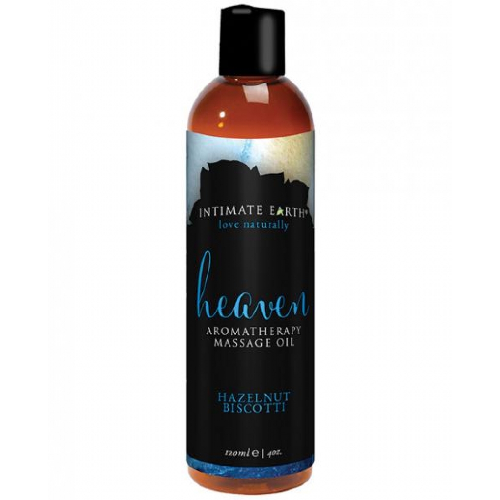 Intimate Earth Heaven Hazelnut Biscotti Massage Oil 4oz - Sensual Massage Oils & Lotions