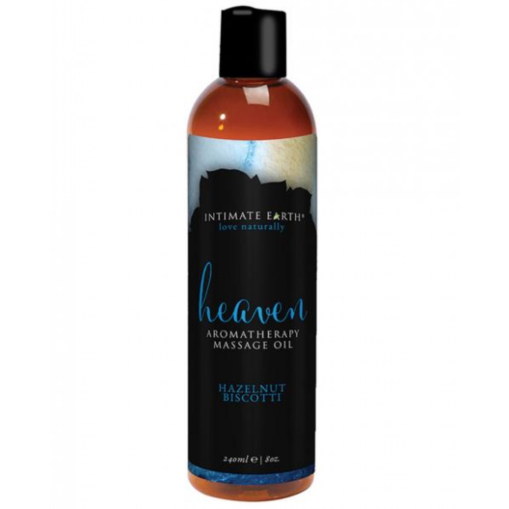 Intimate Earth Heaven Hazelnut Biscotti Massage Oil 8oz - Sensual Massage Oils & Lotions