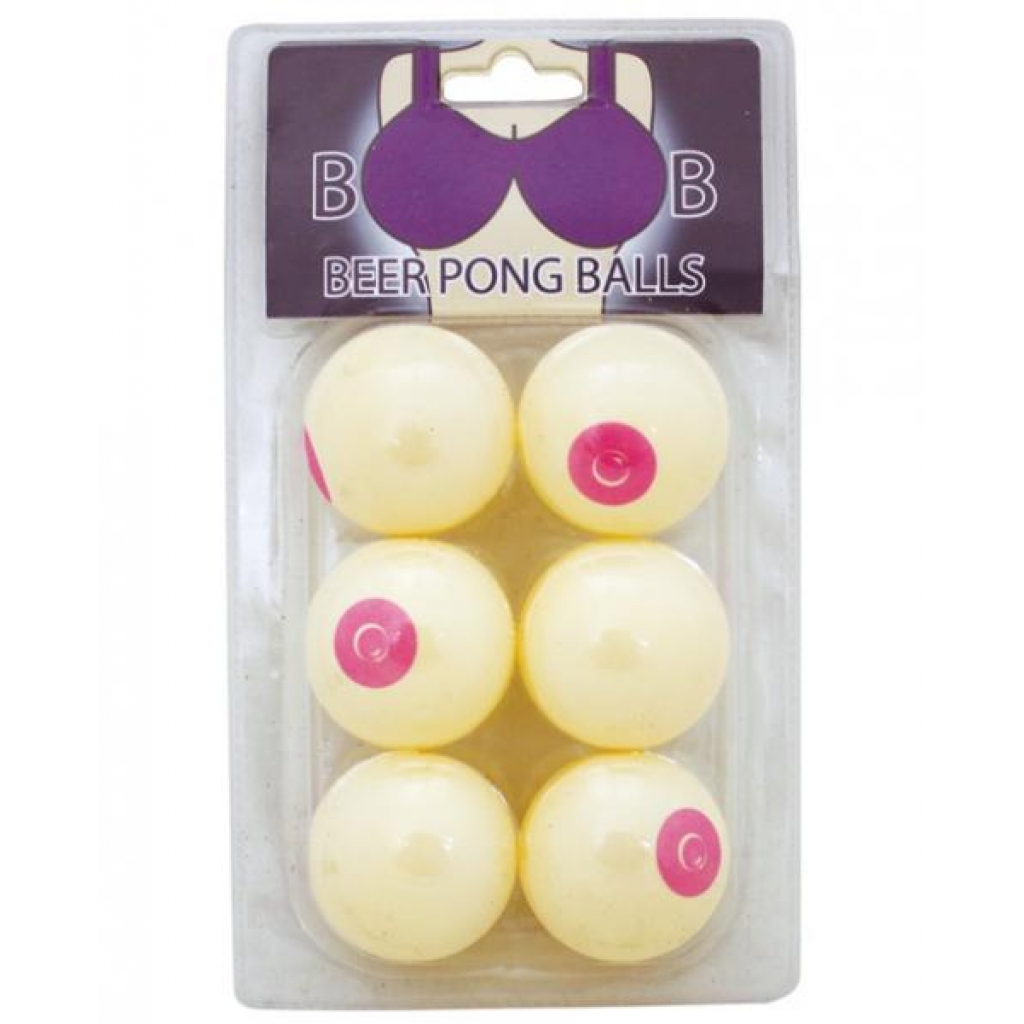 Boob Beer Pong Balls 6 Pack - Party Hot Games