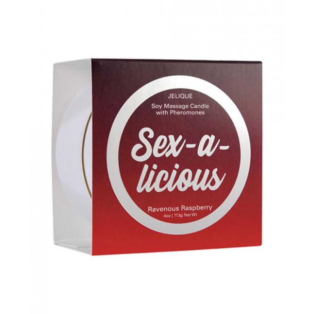 Jelique Massage Candle - 4 Oz Sex-a-licious Ravenous Raspberry - Massage Candles