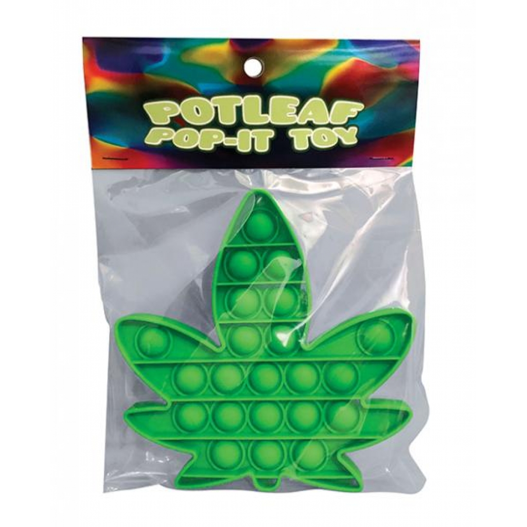 Pot Leaf Pop It Fidget Toy - Green - Serving Ware