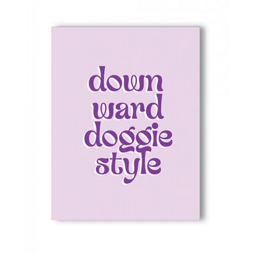 Downward Doggie Naughty Greeting Card - Gag & Joke Gifts