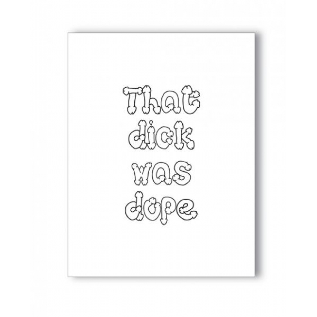 Dope Dick Naughty Greeting Card - Gift Wrapping & Bags