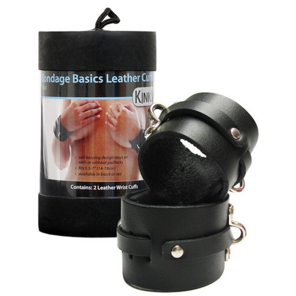 Kinklab leather wrist cuffs - black - Handcuffs