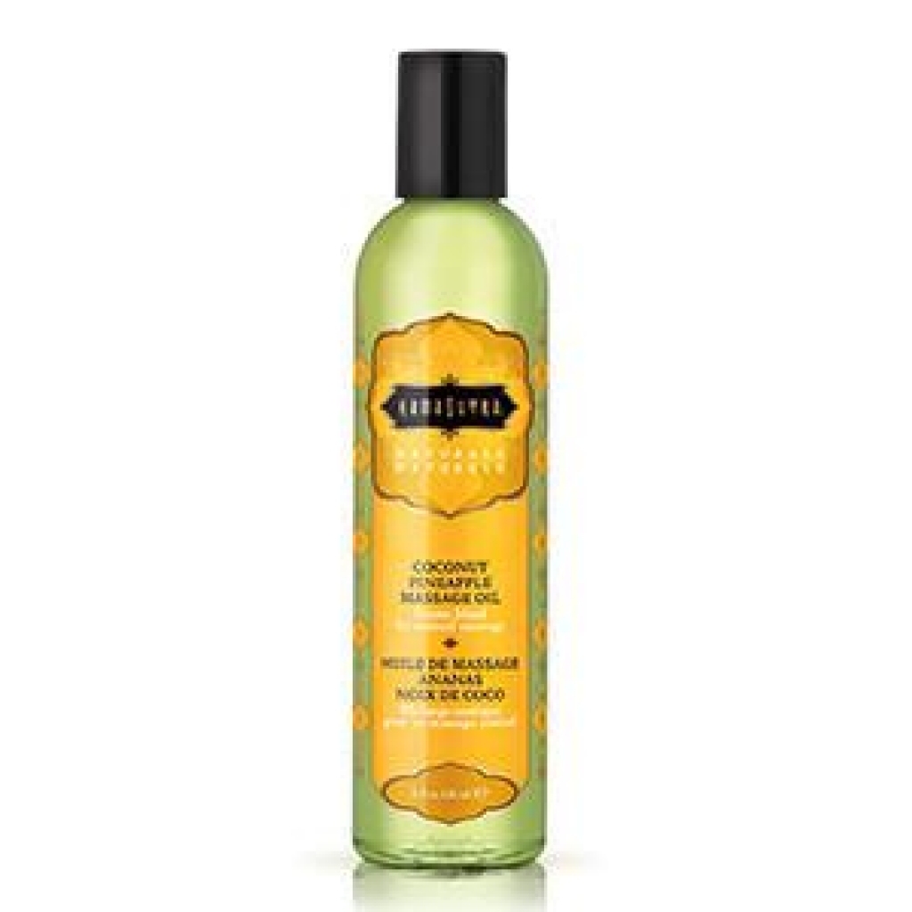 Naturals Massage Oil Coconut Pineapple 8oz - Sensual Massage Oils & Lotions