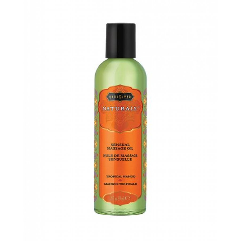 Kama Sutra Naturals Massage Oil - 2 Oz Tropical Mango - Sensual Massage Oils & Lotions