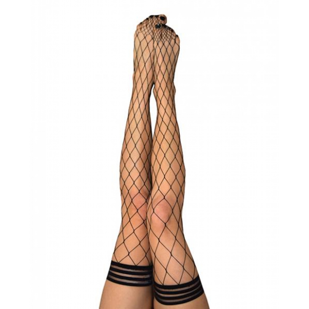 Kix'ies Michelle Large Fishnet Thigh Highs