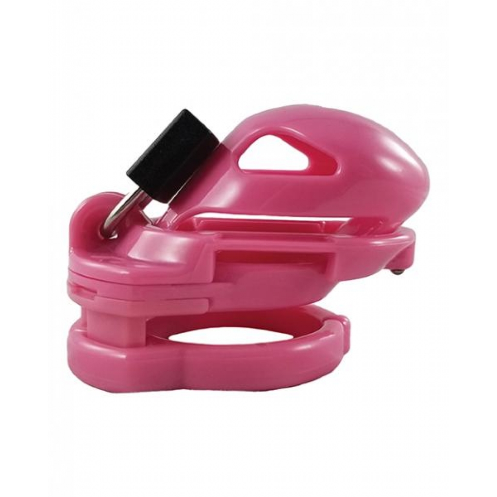 Locked In Lust Mini Chastity Cage - Pink