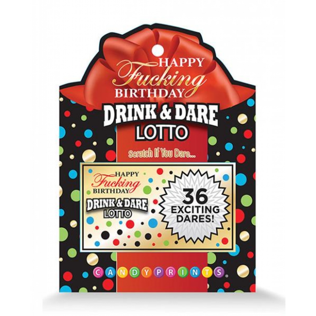 Happy Fucking Birthday Drink & Dare Lotto - Serving Ware