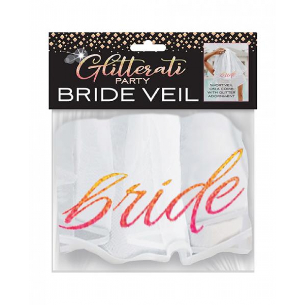 Glitterati Bride Veil - Rose Gold/white - Party Wear