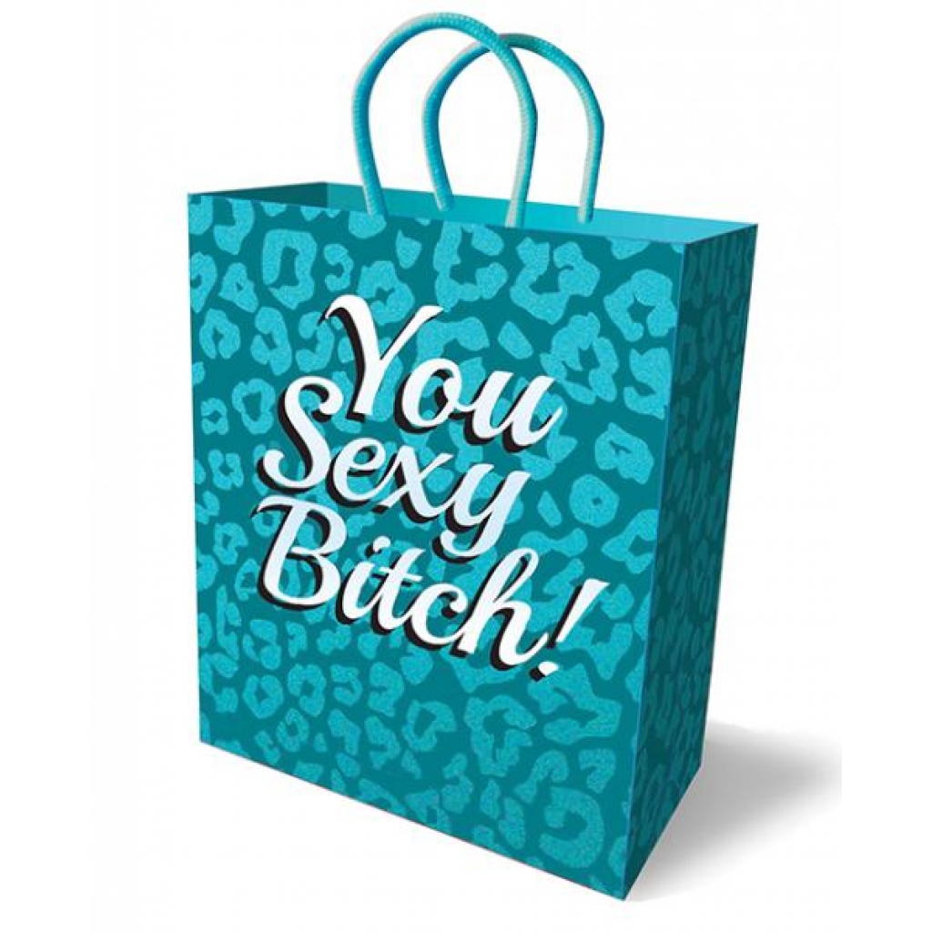 You Sexy Bitch Gift Bag Teal Blue 10 inches - Gift Wrapping & Bags