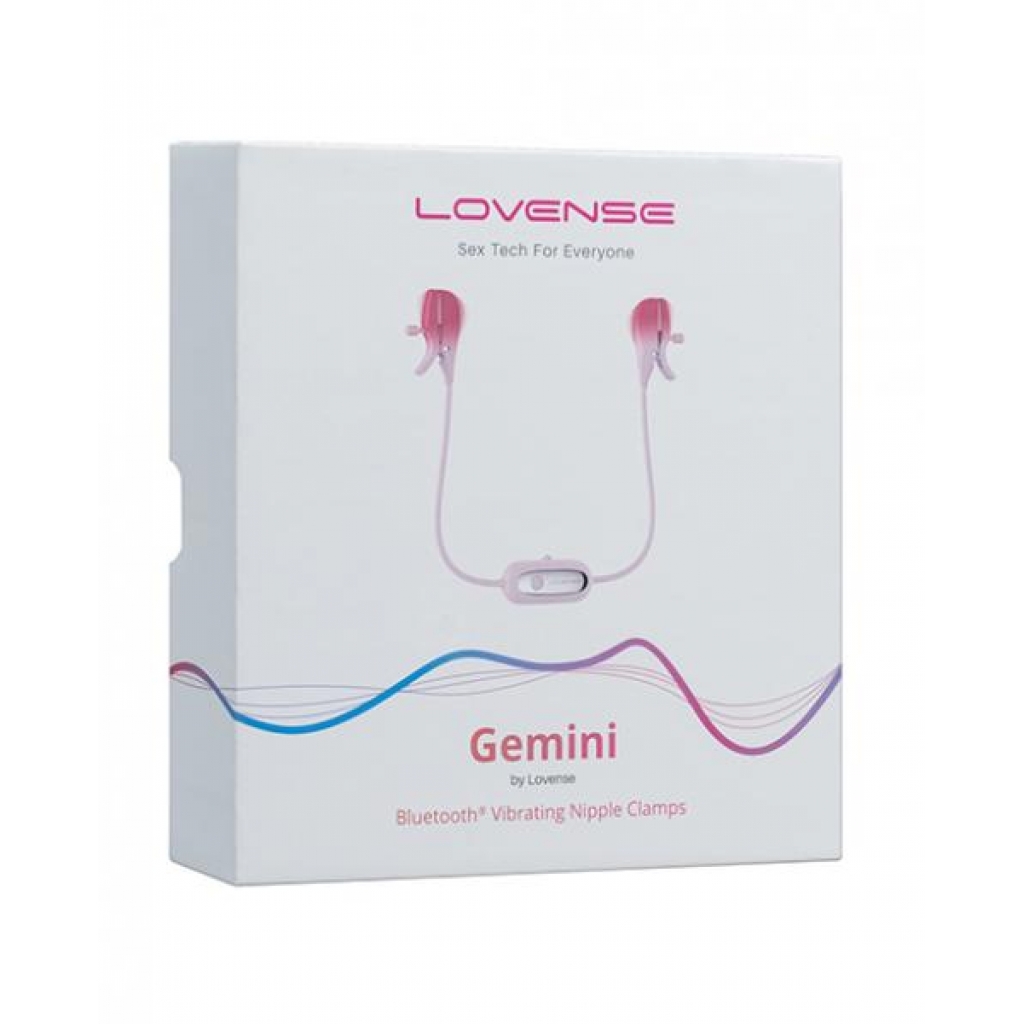 =lovense Gemini Vibrating Nipple Clamps - Pink - Nipple Clamps