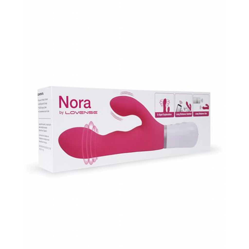 Lovense Nora Rotating Head Rabbit - Pink - Rabbit Vibrators