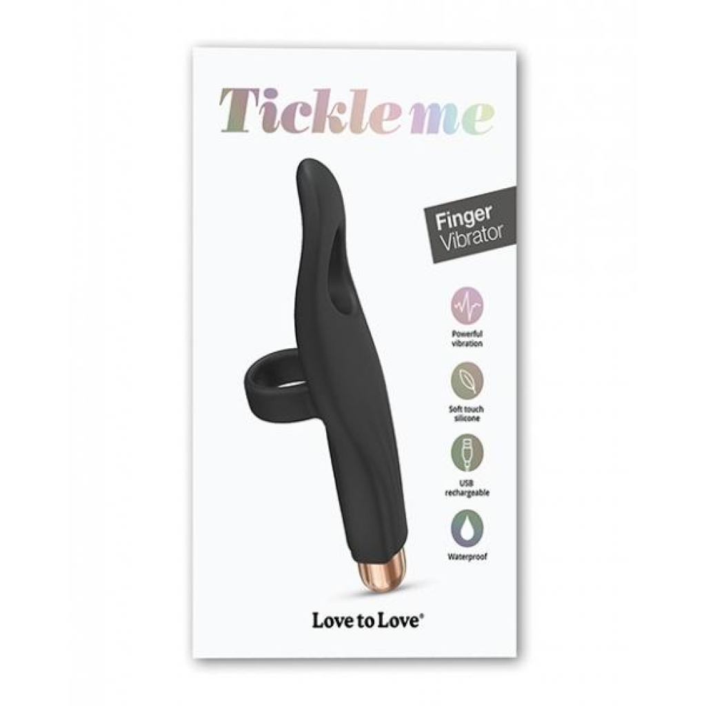 Love To Love Tickle Me Finger Vibe - Black Onyx - Finger Vibrators