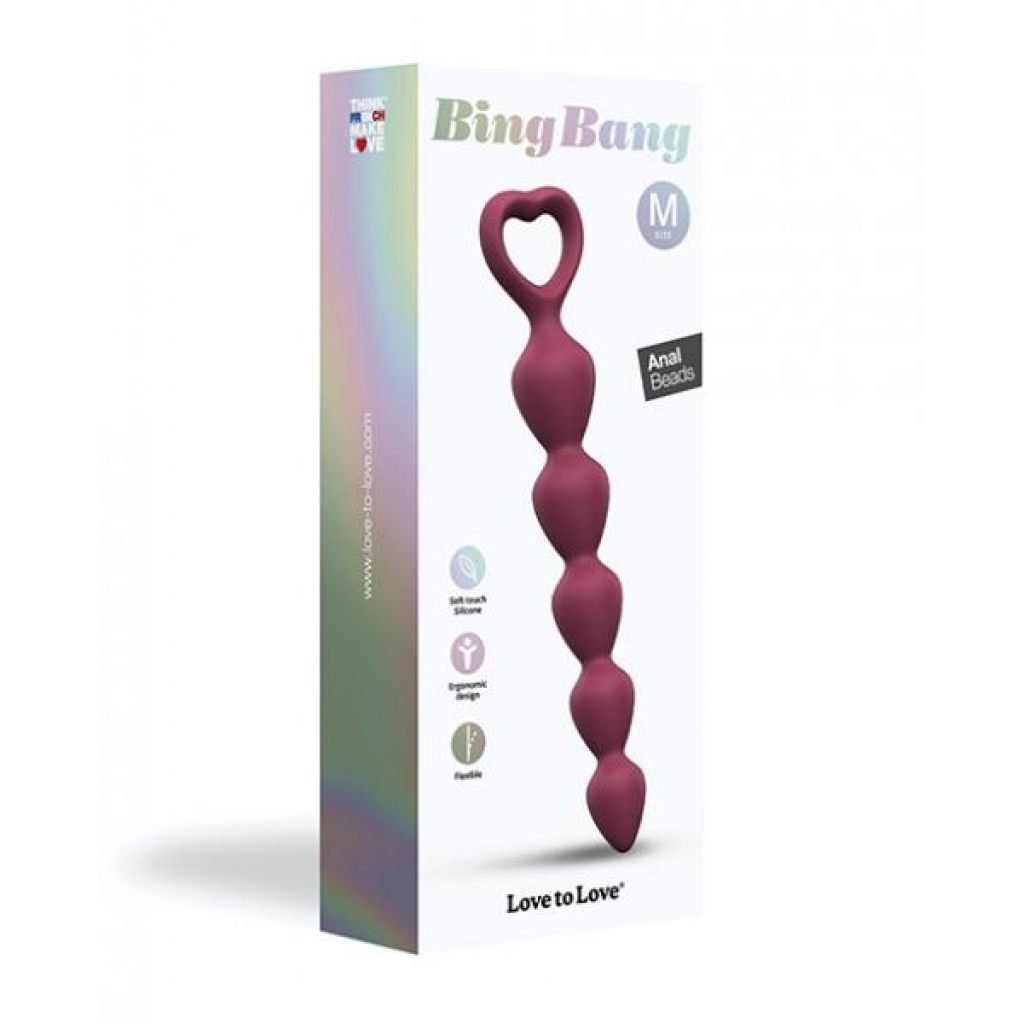 Love To Love Bing Bang Anal Beads - Prune Medium - Anal Beads