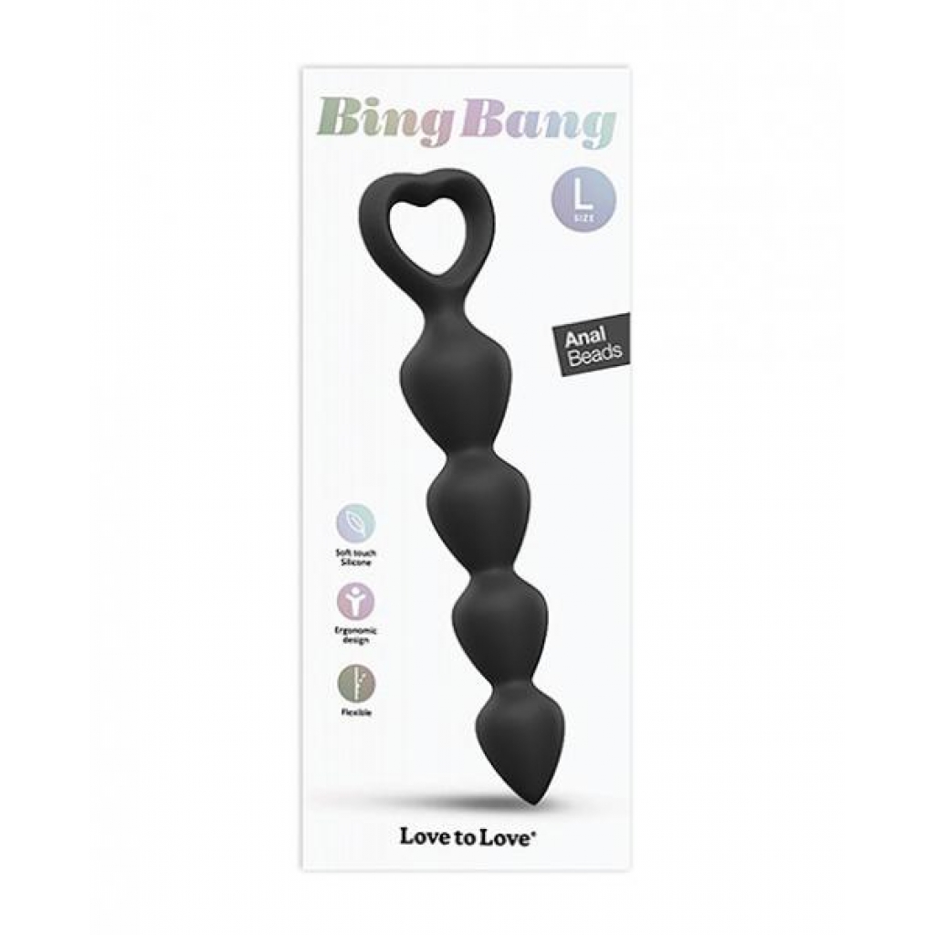 Love To Love Bing Bang Anal Bead - Black Onyx Large - Anal Beads