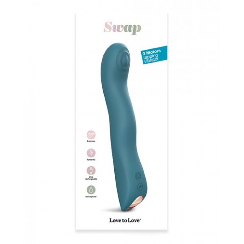 =love To Love Swap Tapping Vibrator - Teal Me - Modern Vibrators