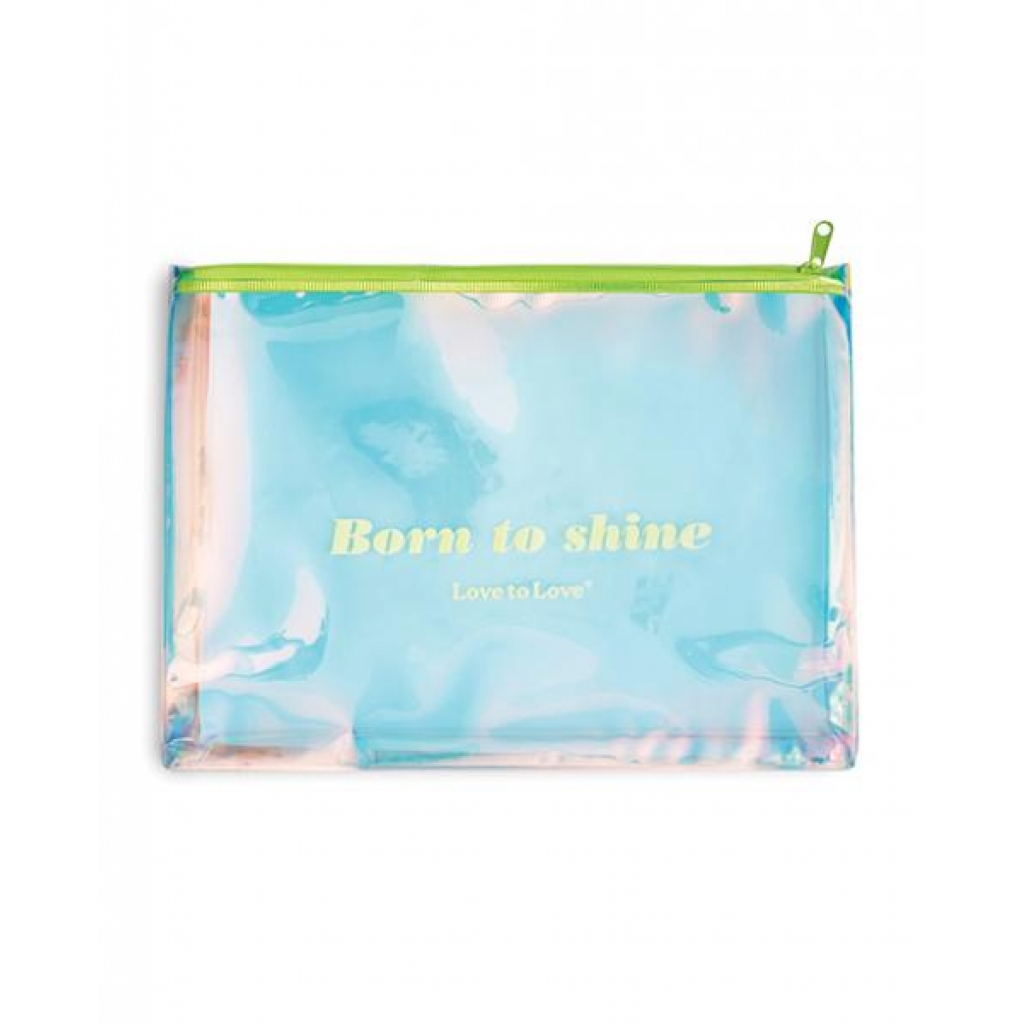 '=love To Love Born To Shine Pouch - Acid Yellow - Gift Wrapping & Bags