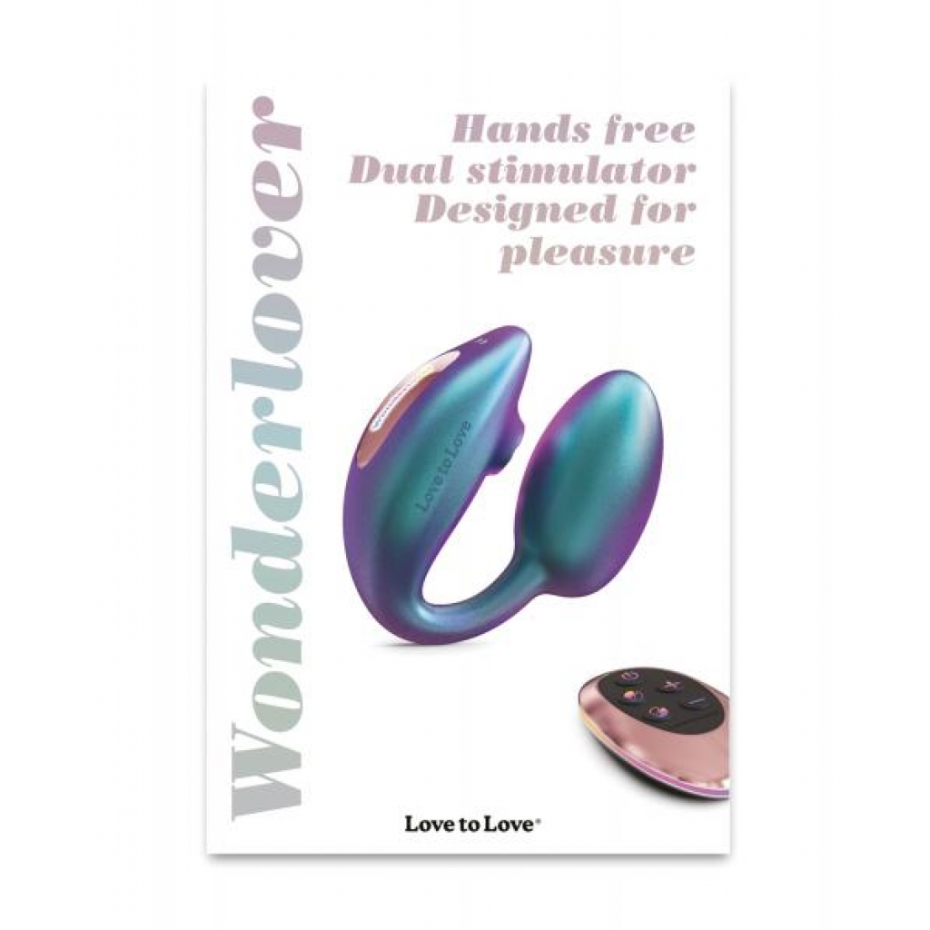 Love To Love Wonderlover Dual Stimulator - Iridescent Turquoise - G-Spot Vibrators Clit Stimulators