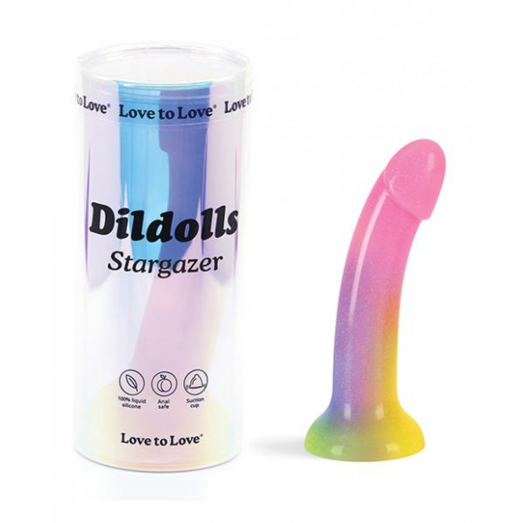 Love To Love Silicone Dildolls Stargazer - Gradient Rainbow W/glitter - Realistic Dildos & Dongs