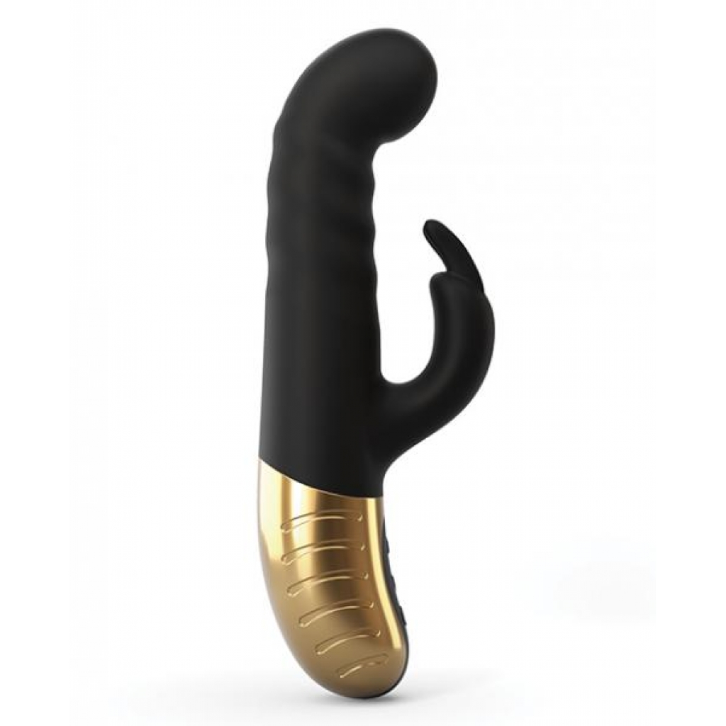 Dorcel G-Stormer Thrusting G-Spot Rabbit Vibrator Black Gold - Rabbit Vibrators