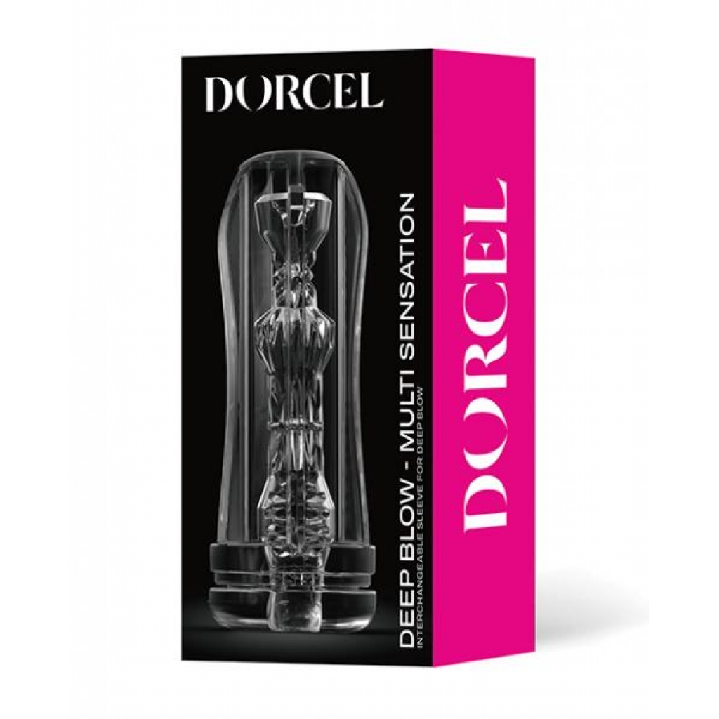 Dorcel Deep Blow Multi Sensation Sleeve - Clear - Masturbation Sleeves