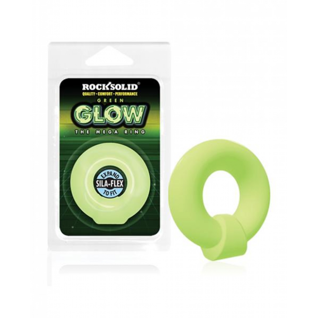 Rock Solid Glow In The Dark Mega Ring - Green - Classic Penis Rings