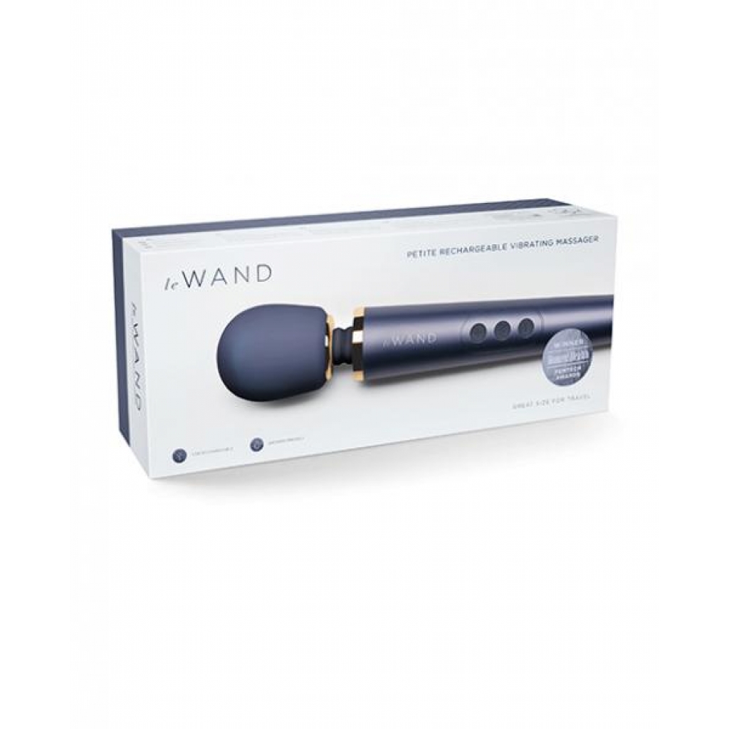 Le Wand Petite Rechargeable Vibrating Massager - Navy - Body Massagers