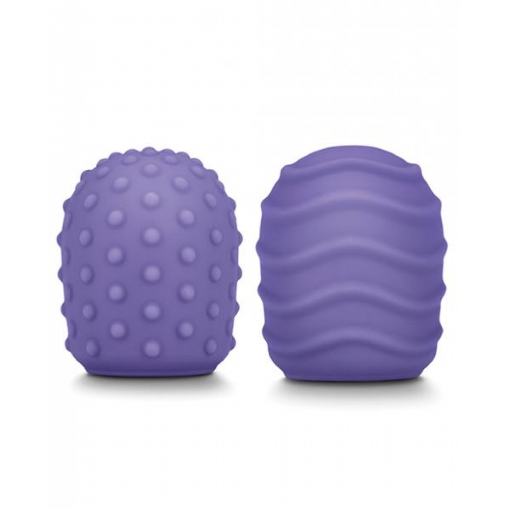 Le Wand Petite Silicone Texture Covers Violet Pack Of 2 - Body Massagers