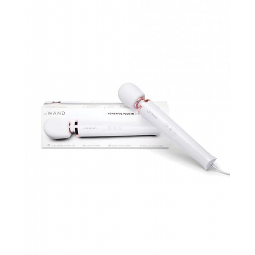 Le Wand Powerful Plug-in Vibrating Massager - White - Body Massagers