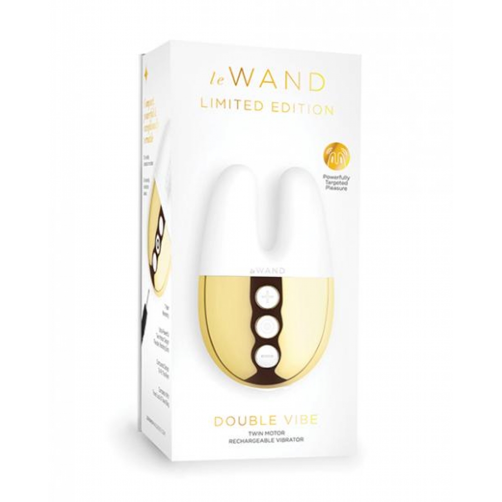 Le Wand Double Vibe - White Gold - Clit Cuddlers