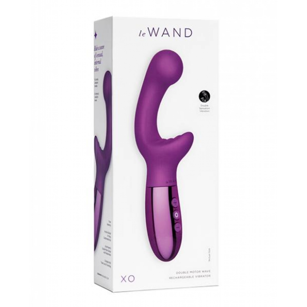 Le Wand Xo Double Motor Wave Rechargeable Vibrator - Cherry - G-Spot Vibrators