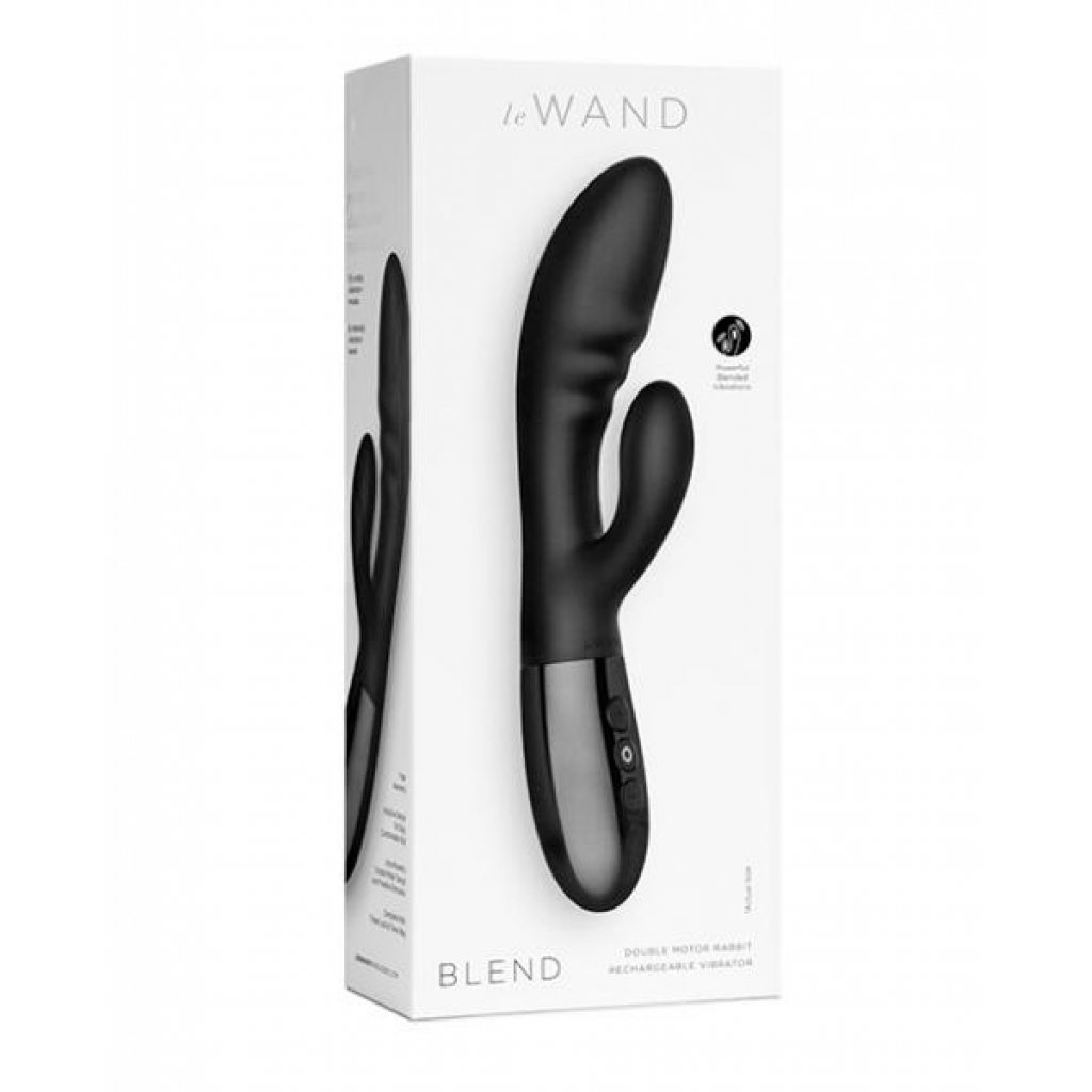 Le Wand Blend Double Motor Rabbit Rechargeable Vibrator - Black - Rabbit Vibrators