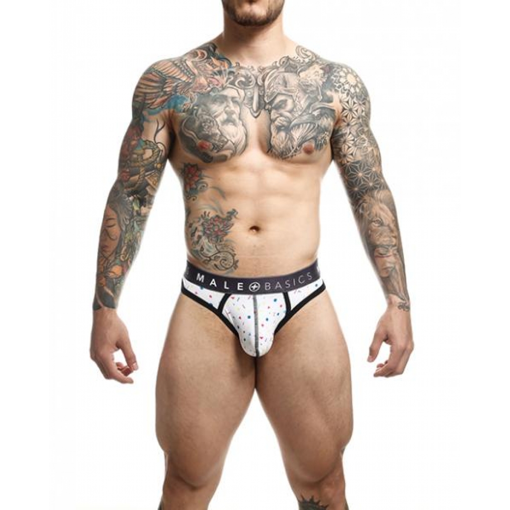 Male Basics Sexy Pouch Thong Confetti Sm - Mens Underwear