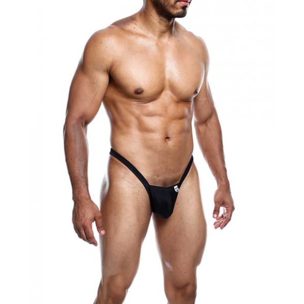 Male Basics Y Buns Thong Black Lg - Mens Underwear