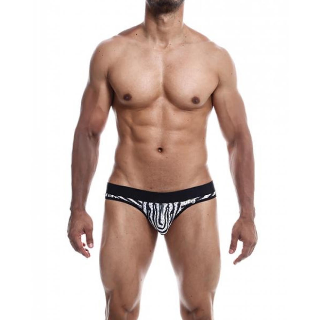 Male Basics Mob Aero Jock Zebra Lg - Mens Underwear