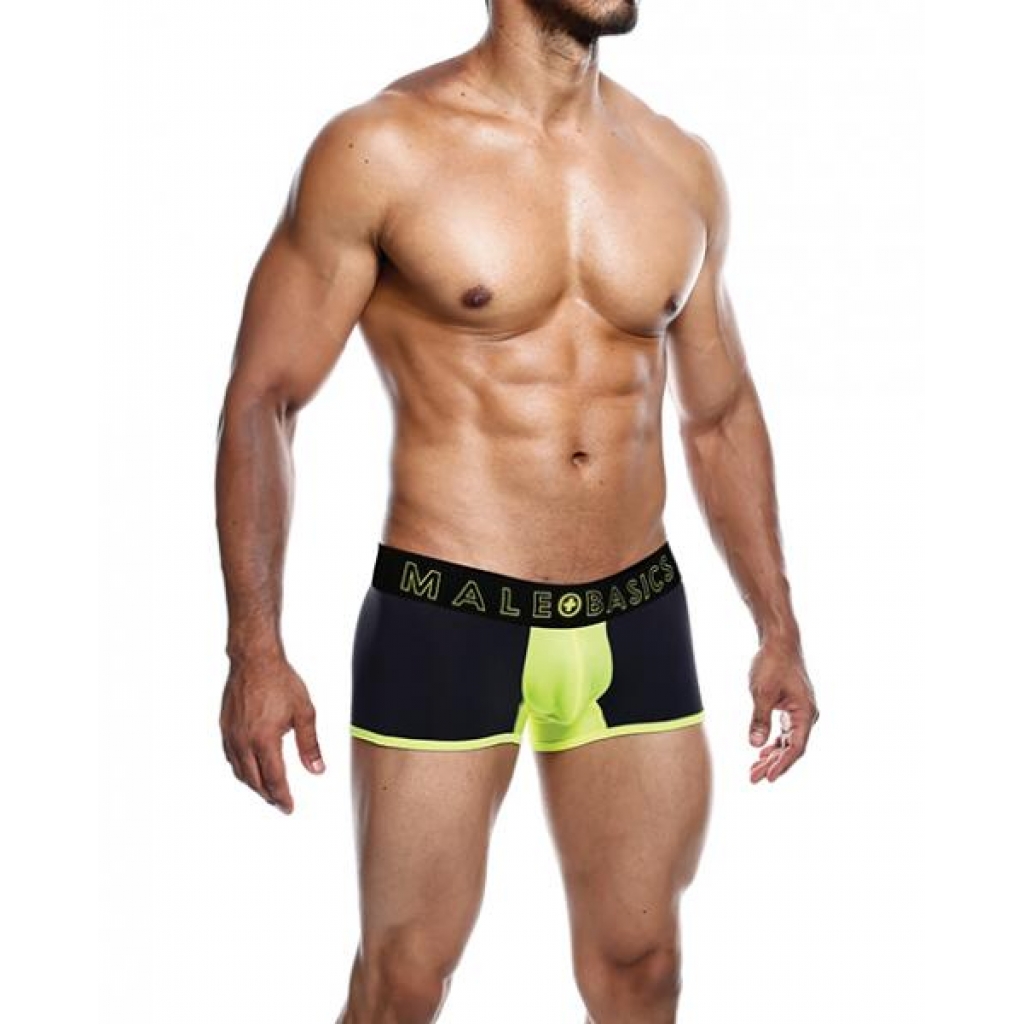 Male Basics Neon Trunk Yellow Lg - Mens Underwear