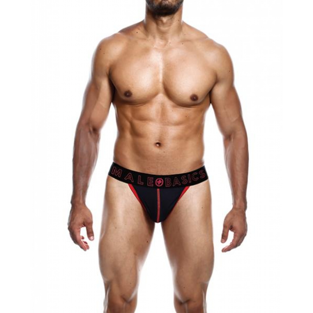 Male Basics Neon Thong Red Lg - Mens Underwear