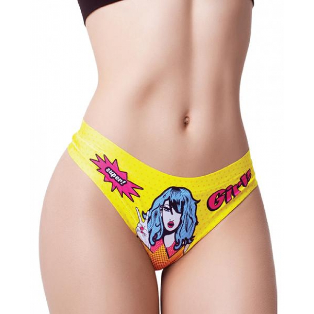 =mememe Comic Fans Printed Thong Lg - Babydolls & Slips