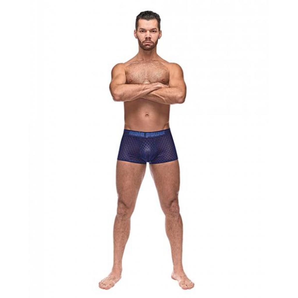 Diamond Mesh Mini Short Blue Md - Mens Underwear