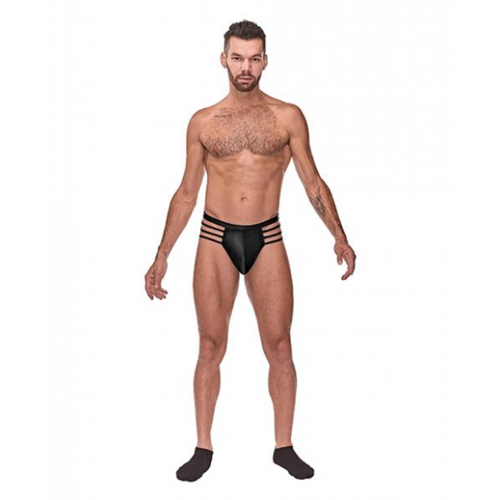 Cage Matte Cage Thong Black S/m - Mens Underwear