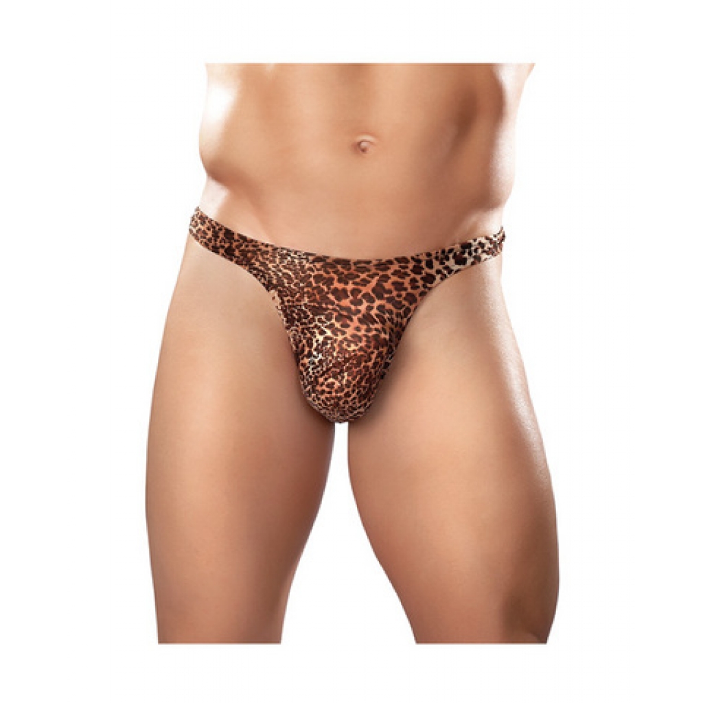 Male power wonder thong animal print l/xl - Mens Underwear