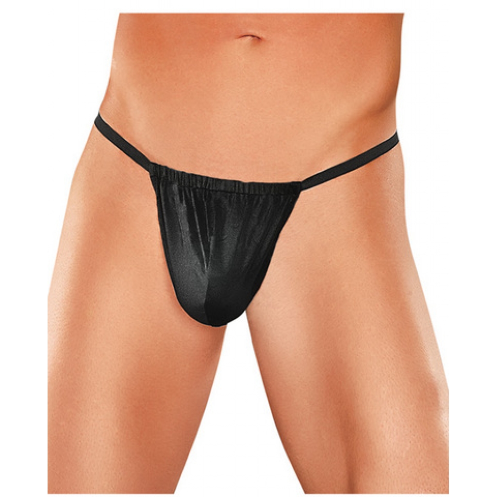 Male Power Posing Thong Black O/S - Mens Underwear