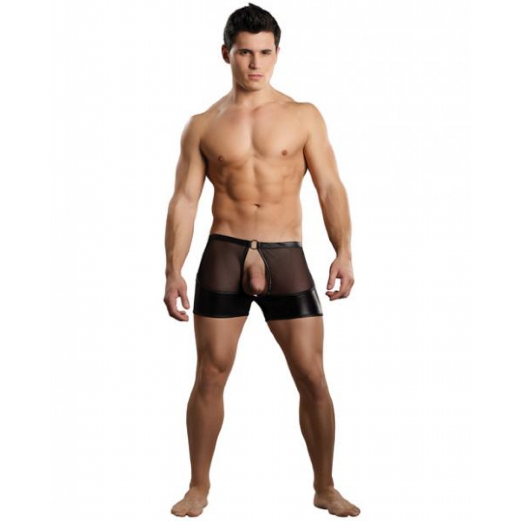 Extreme Double Exposure Shorts Black S/M - Mens Underwear