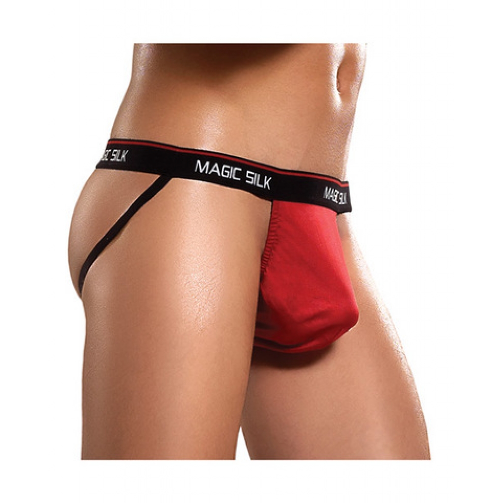 100% Silk Jock Strap Red S/M - Mens Underwear