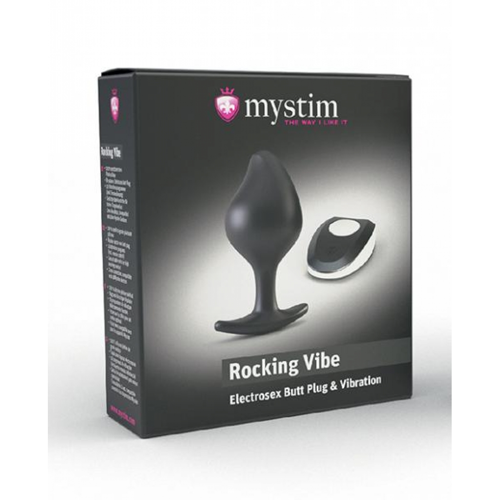 Mystim Rocking Force Silicone Buttplug Small - Black - Anal Plugs