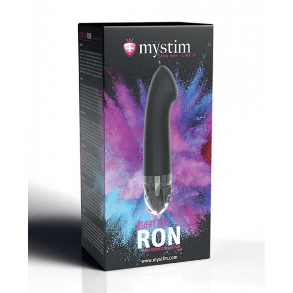 Mystim Right On Ron Estim G Vibrator - Black - Electrostimulation