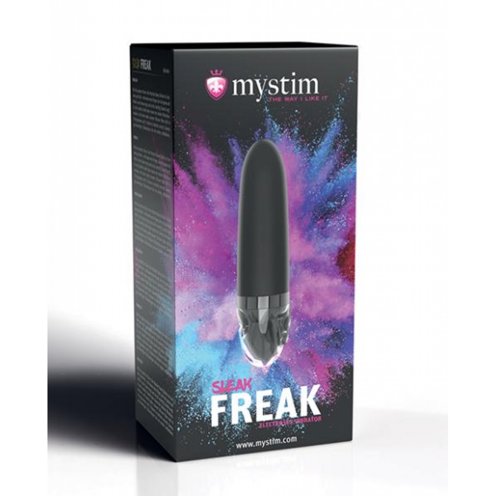 Mystim Sleak Freak Estim Straight Vibrator - Black - Electrostimulation