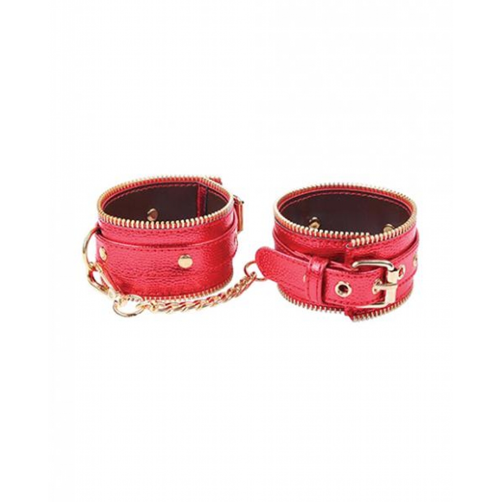 Nobu Fetish Handcuffs - Red/gold - Handcuffs